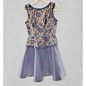 Jessica Howard Dress 8P Party Cocktail A-Line Peplum Whimsigoth